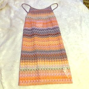 Topshop Orange, Textured Mini Dress